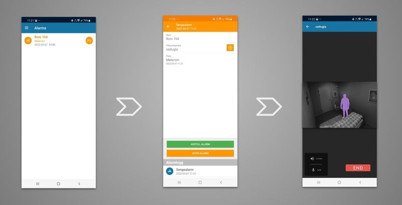 Alarms come in via Hepro